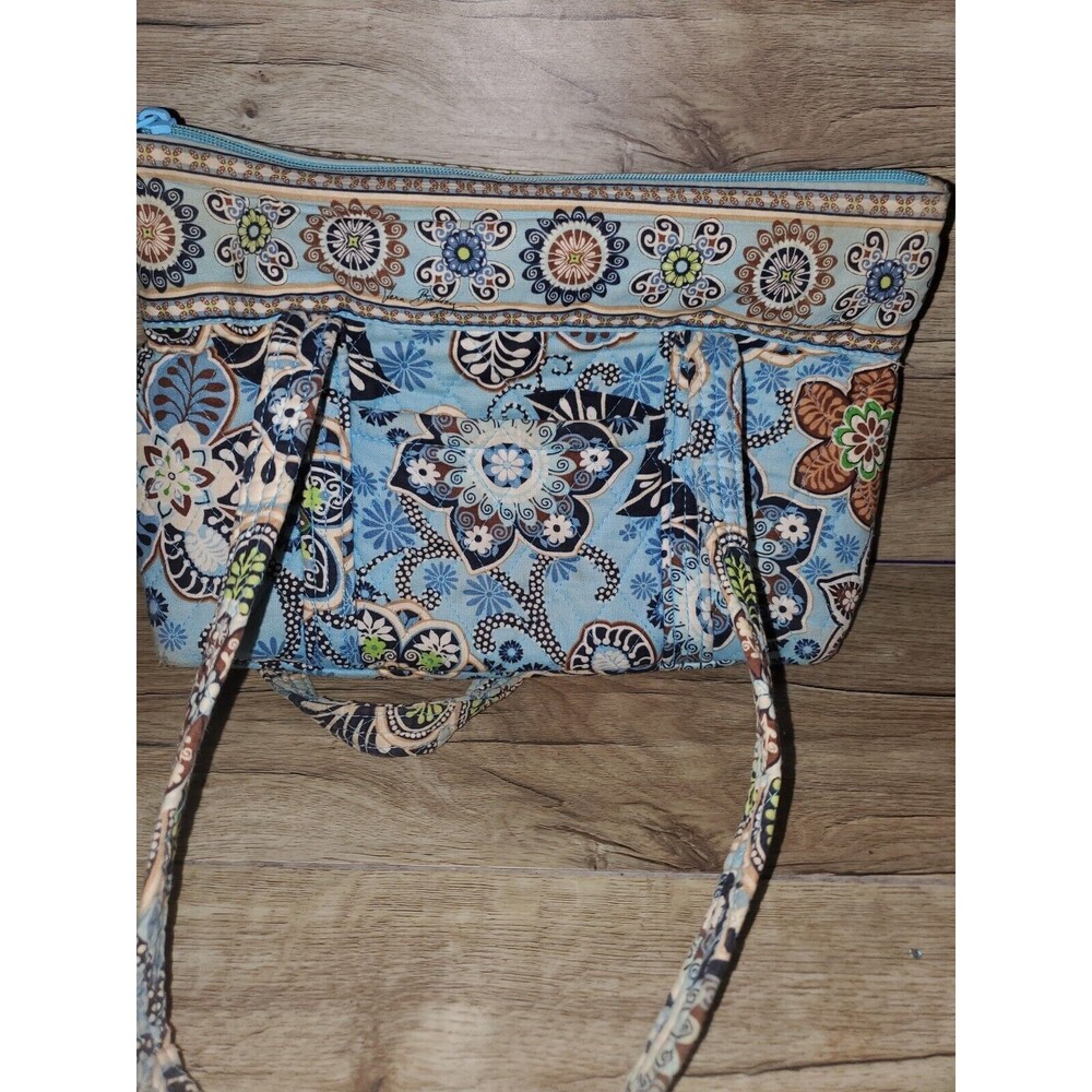 Vera Bradley Purse Blue With Floral Pattern